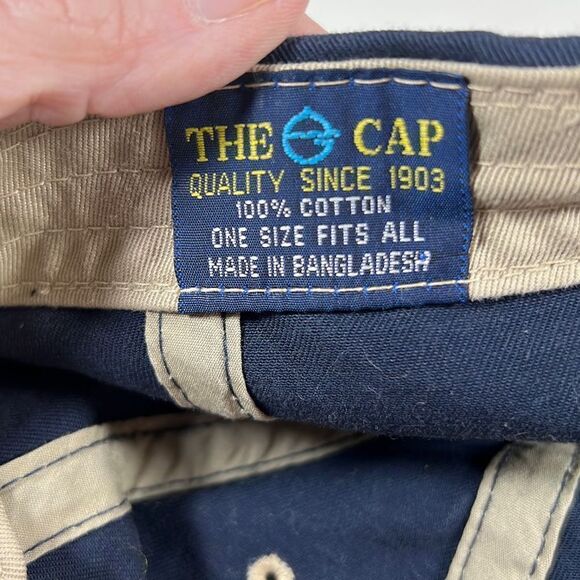 The Cap Cotton Hook & Loop Baseball Cap. Navy Blue. OSFM - Picture 6 of 7